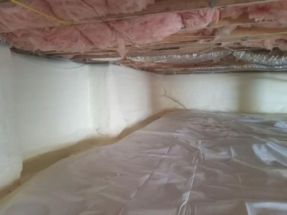 Crawl space encapsulation with closed-cell spray foam for Attic Insulation in Fort Pierce North